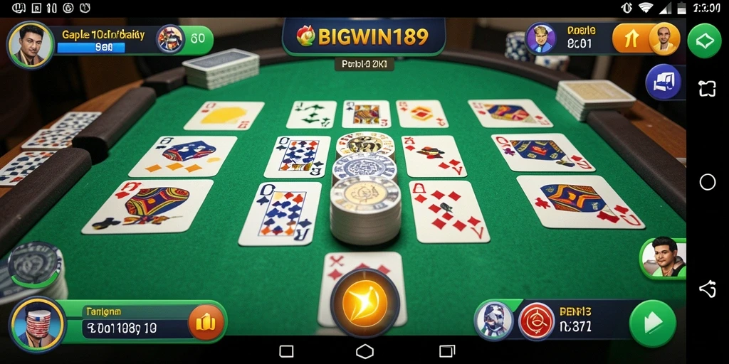 Screenshot utama menunjukkan gameplay seru Gaple di BIGWIN189.