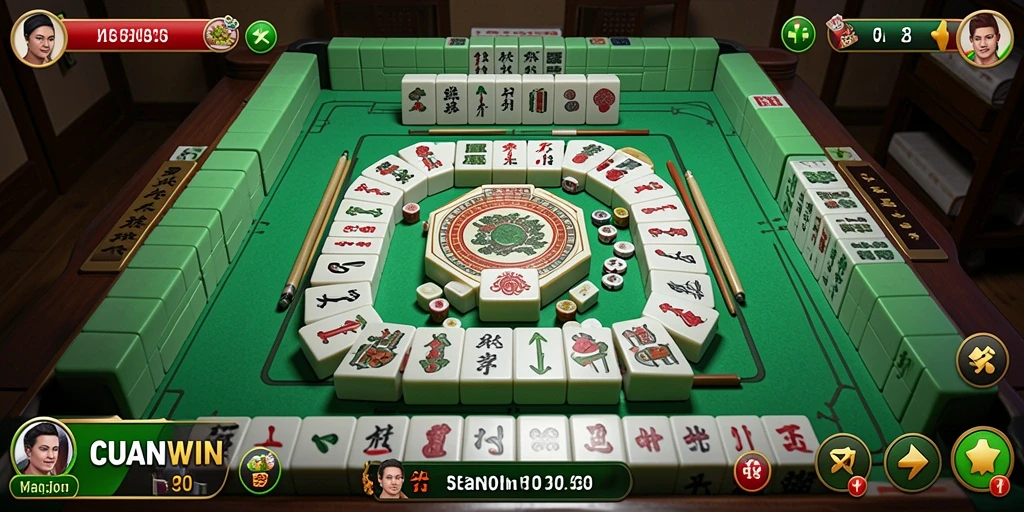 Tampilan gameplay Mahjong yang seru dan interaktif di CUANWIN.