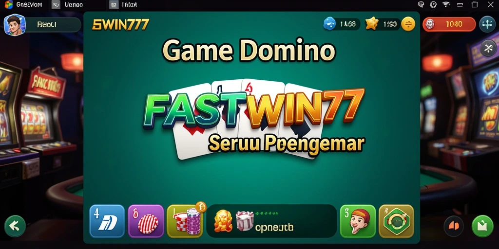 Tampilan screenshot gameplay FASTWIN77 saat pertarungan seru Domino.