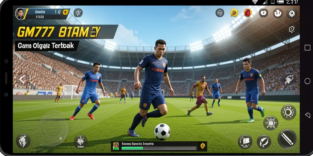 Tampilan gameplay menarik dengan aksi olahraga yang mendebarkan.