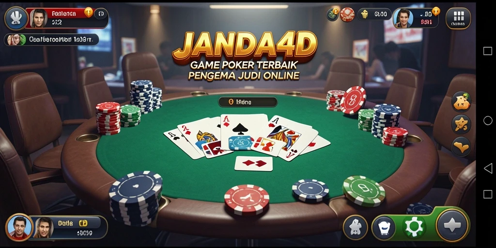 Screenshot gameplay Poker JANDA4D yang menarik dan menantang.