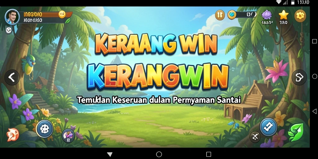 Tangkapan layar KERANGWIN menampilkan gameplay yang seru dan santai.