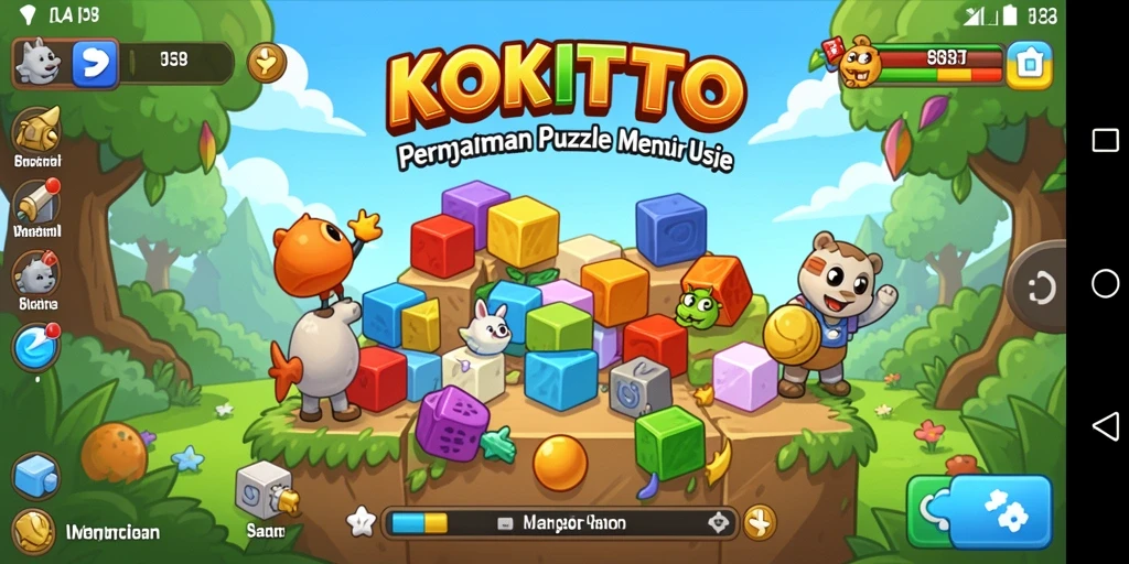 Screenshot gameplay KOKITOTO yang menunjukkan tantangan menantang.