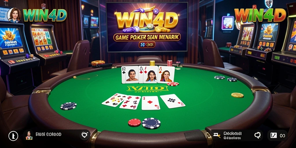 Tampilan gameplay Poker yang seru di WIN4D, penuh aksi dan strategi.